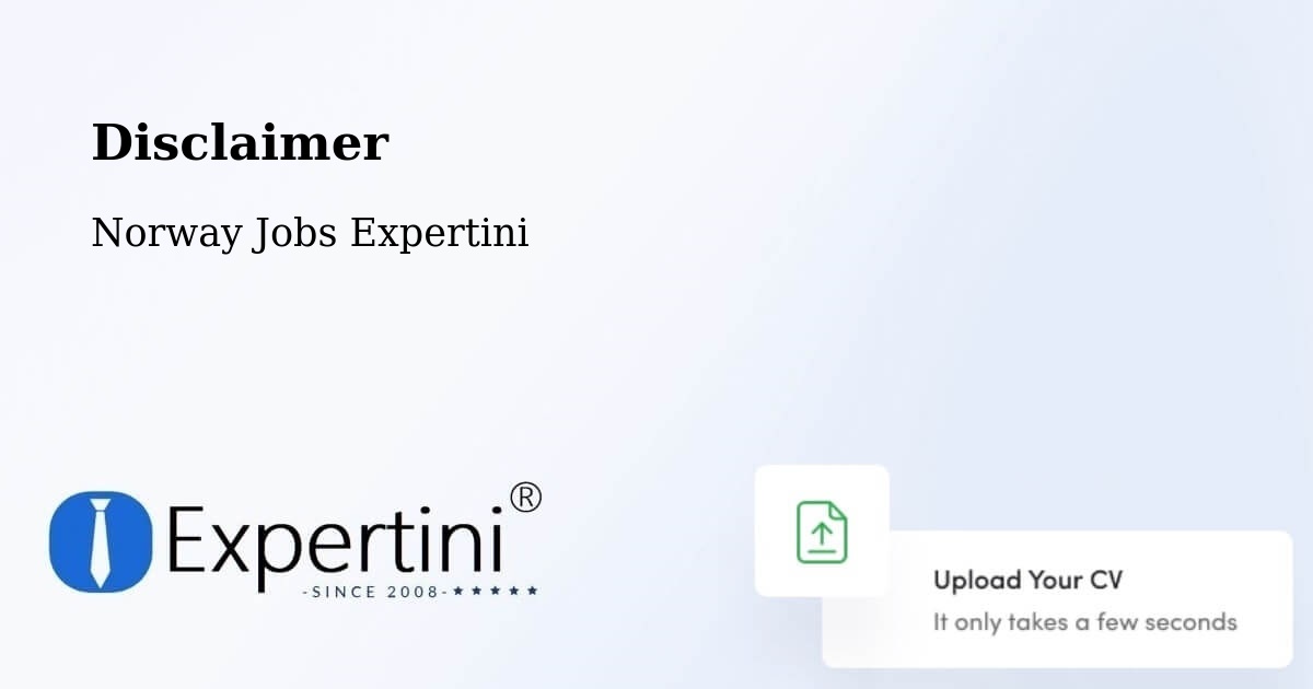 Disclaimer – Moss - Norway Jobs Expertini